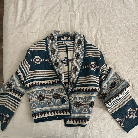 Flashback Sweaters - Flashback Tribal southwestern vintage Patterned Cardigan Sweater